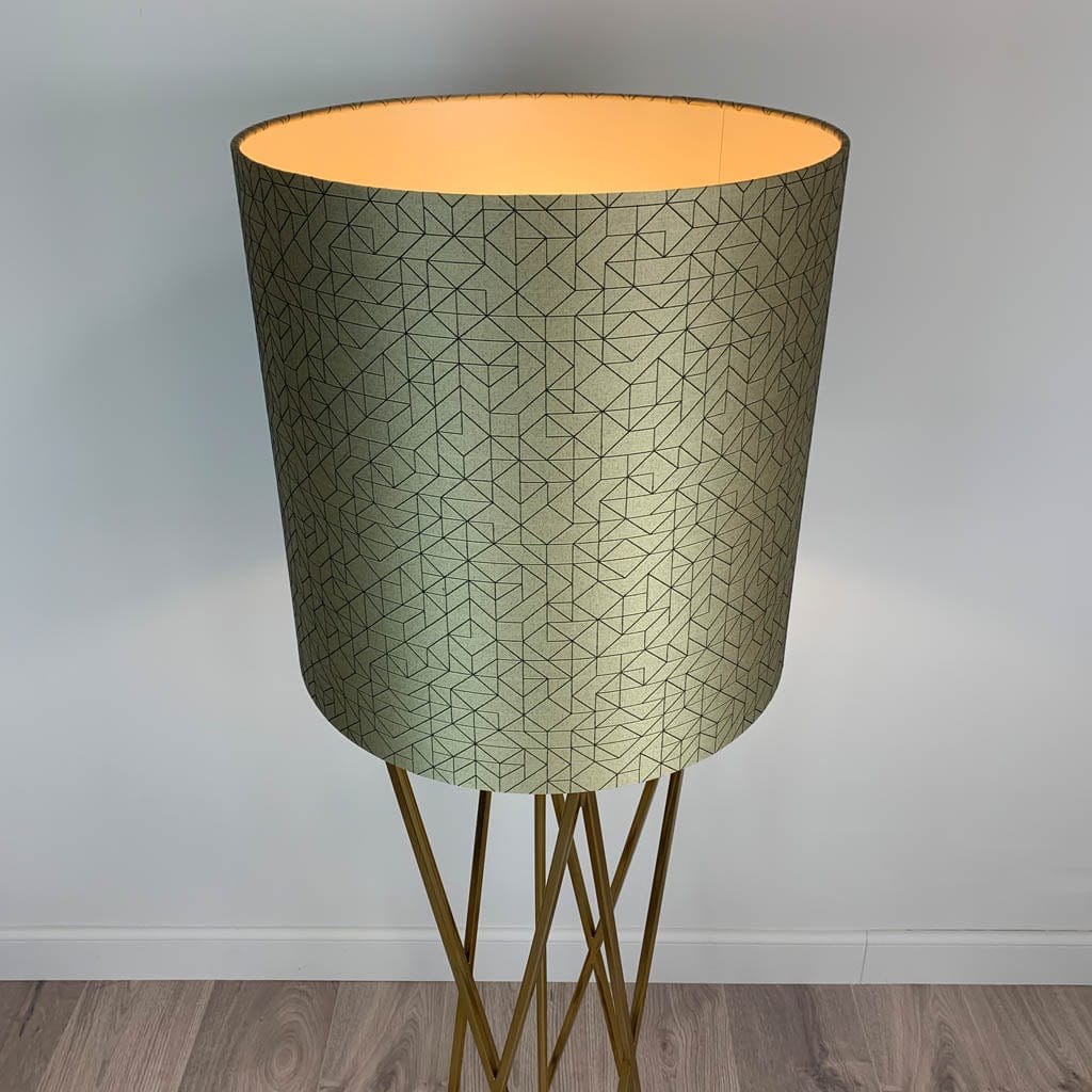 Renzo Gold Floor Lamp with Choice of Rocke Bespoke Shade