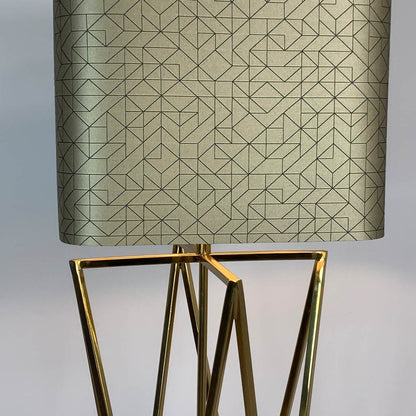 Renzo Gold Floor Lamp with Choice of Rocke Bespoke Shade