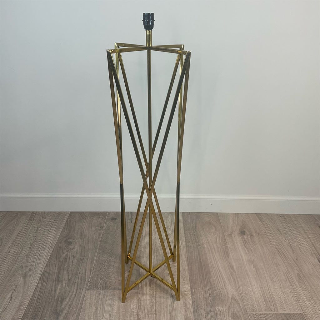 Renzo Gold Floor Lamp with Choice of Rocke Bespoke Shade