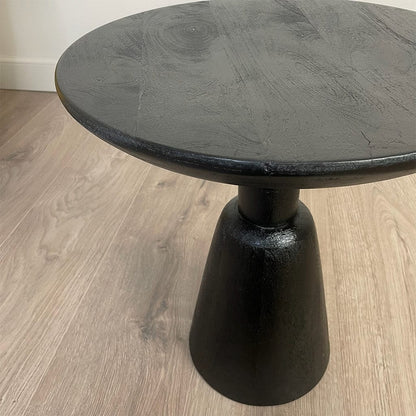 Rowan Curved Top Black End Table