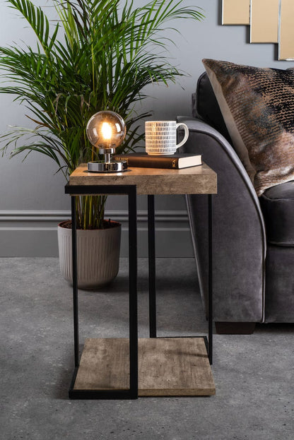Royan Square Side Table Concrete Effect