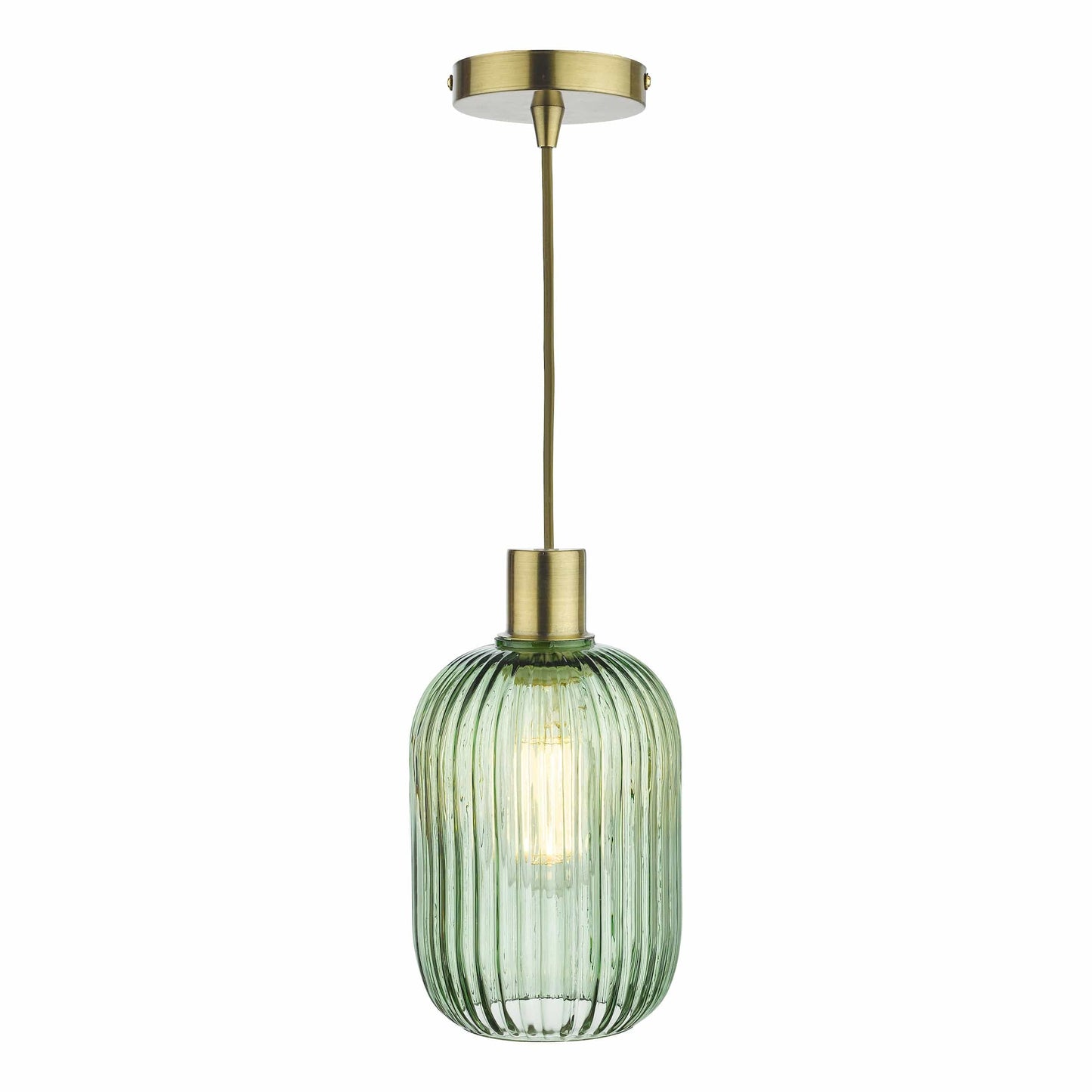 Tom Green Ribbed Glass Easy Fit Pendant Shade Only