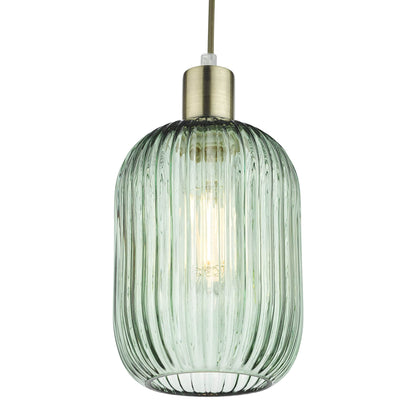 Tom Green Ribbed Glass Easy Fit Pendant Shade Only