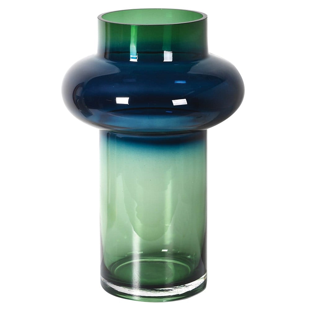 Green Glass Shaped Vase