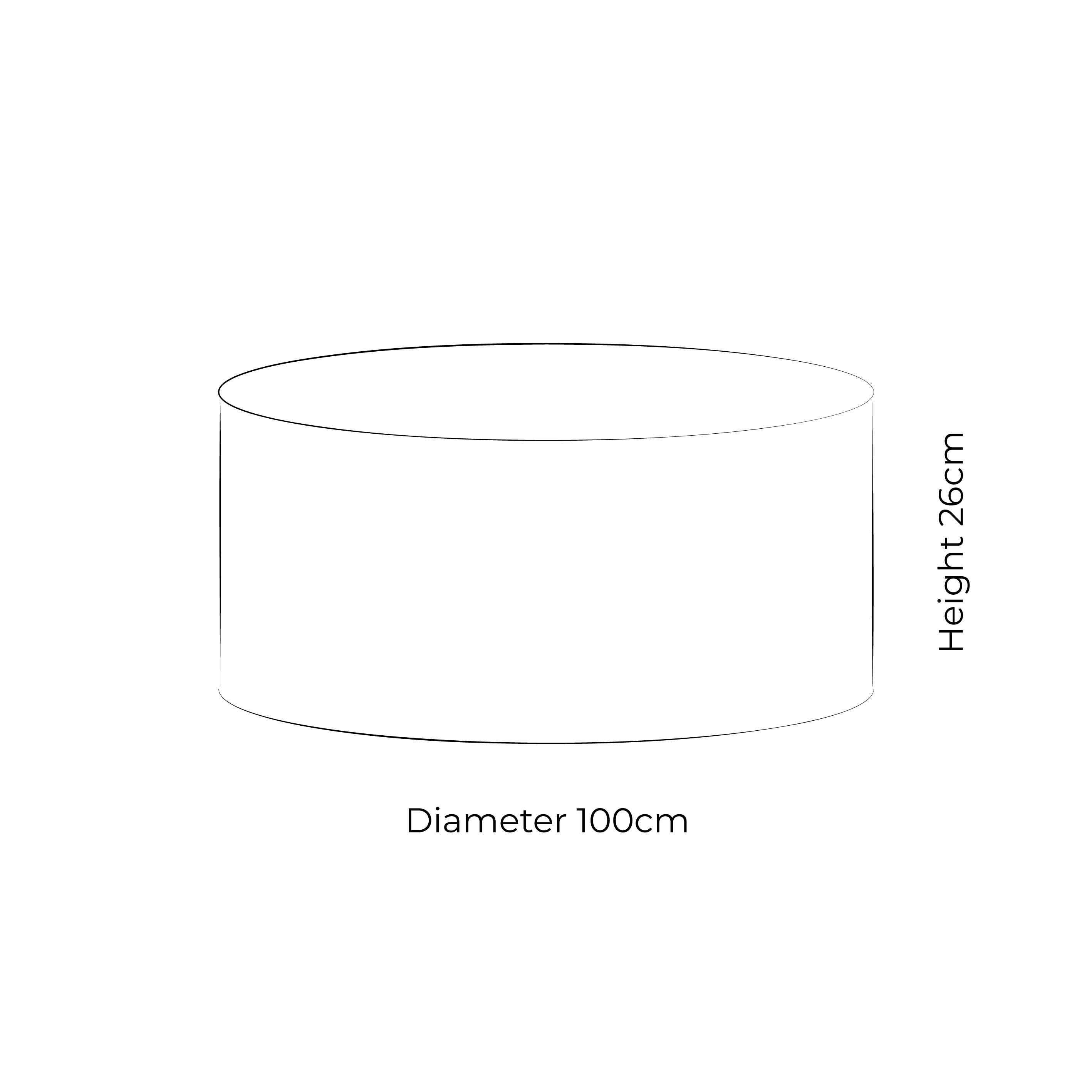 Shallow 100cm Lampshade
