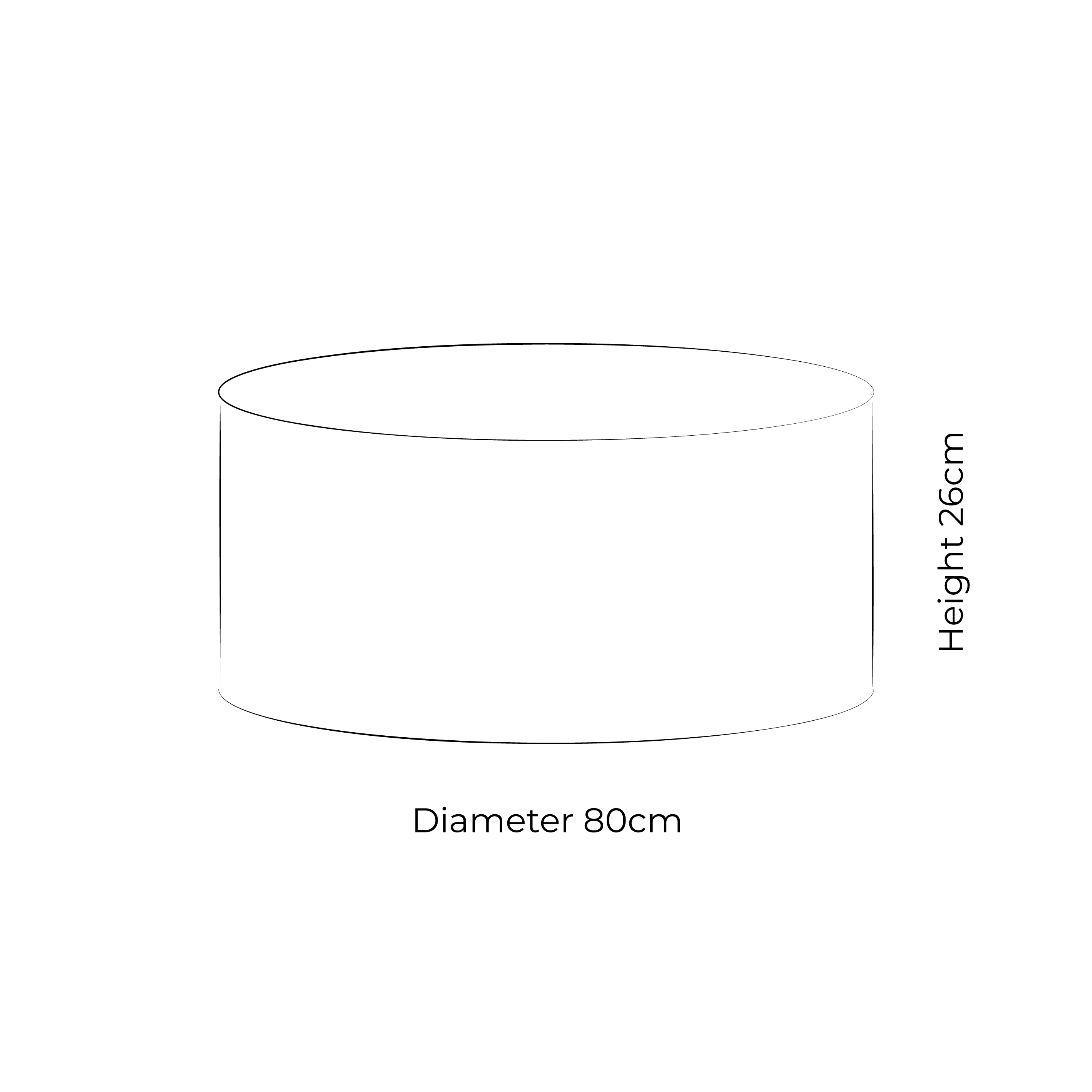 Shallow 80cm Lampshade