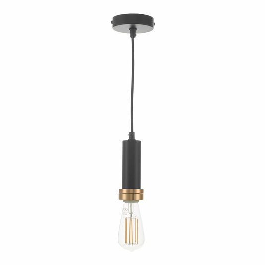 Accessory 1 Light Suspension Matt Black And Copper