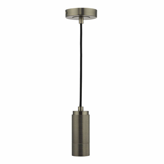 Knurl Antique Chrome E27 Suspension