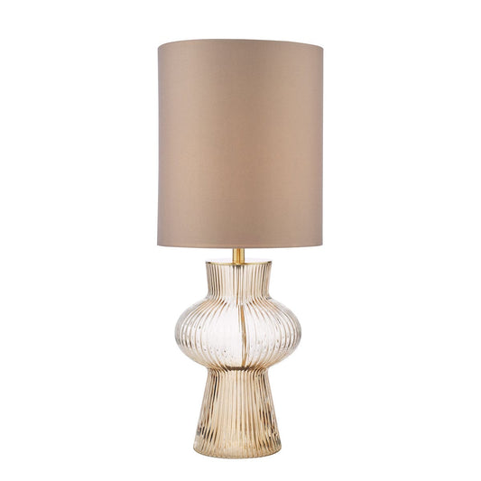 Suelita Brown Glass Table Lamp with Shade