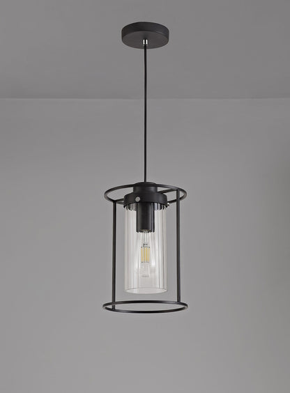 Swinton Single Pendant Black