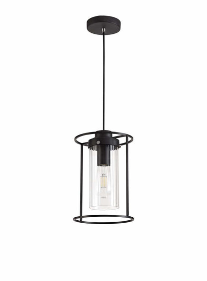 Swinton Single Pendant Black