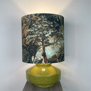 Pamplona Ceramic Green Table Lamp with Elysian Forest Lampshade
