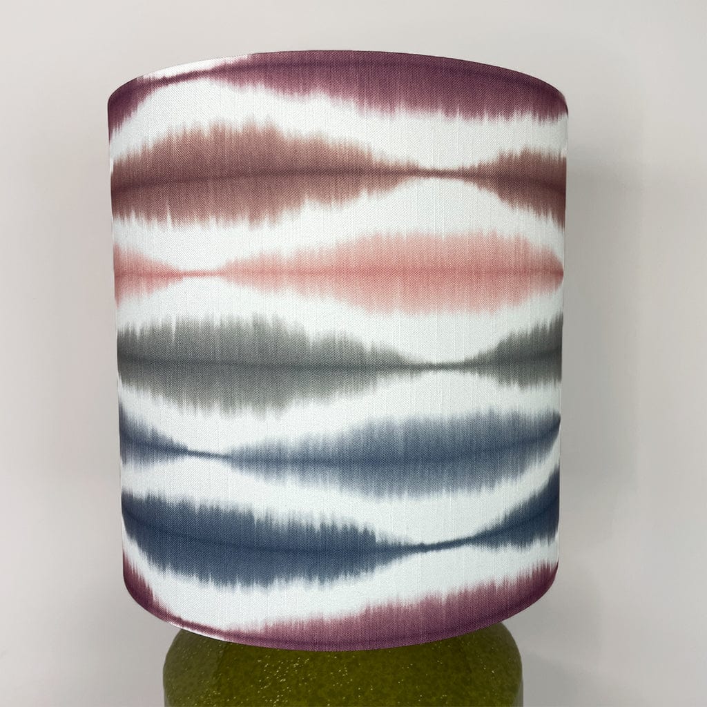 San Sebastian Ceramic Green Table Lamp with Usuko Cranberry Rose Lampshade