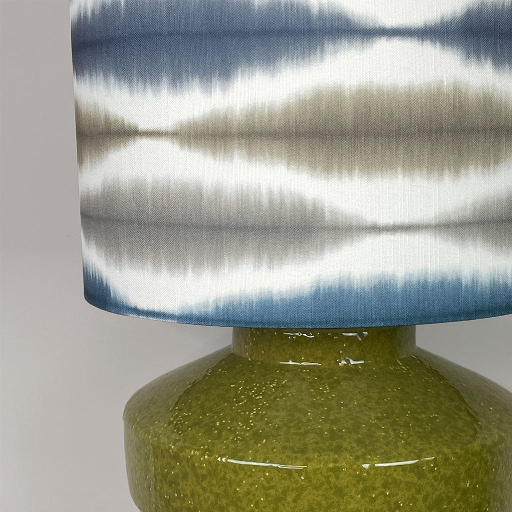 Pamplona Ceramic Green Table Lamp with Usuko Ink Slate Lampshade