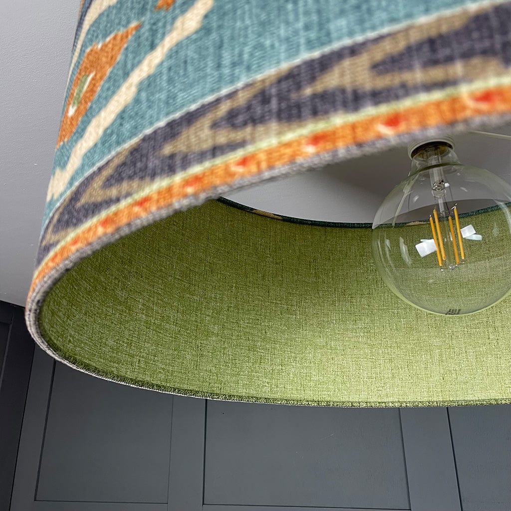 Santana Seafoam Pendant Shade with Nimbus Kiwi Lining