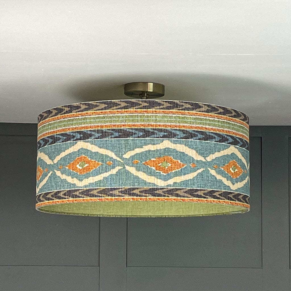 Santana Seafoam Pendant Shade with Nimbus Kiwi Lining