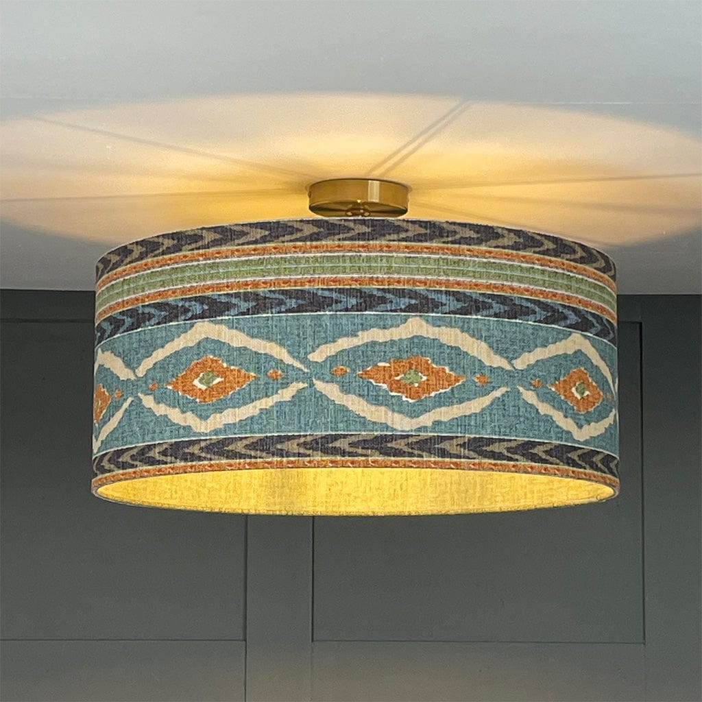 Santana Seafoam Pendant Shade with Nimbus Kiwi Lining