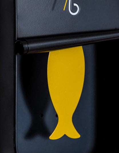 Black & Orange Sardine Wall Clock