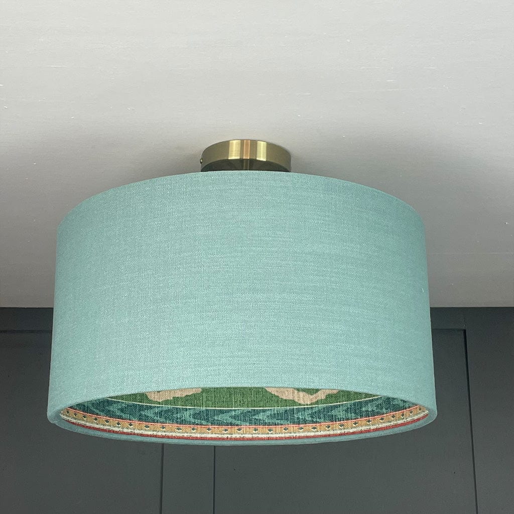 Saxon Cambridge Pendant Shade with Santana Malachite Lining
