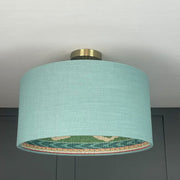 Saxon Cambridge Pendant Shade with Santana Malachite Lining