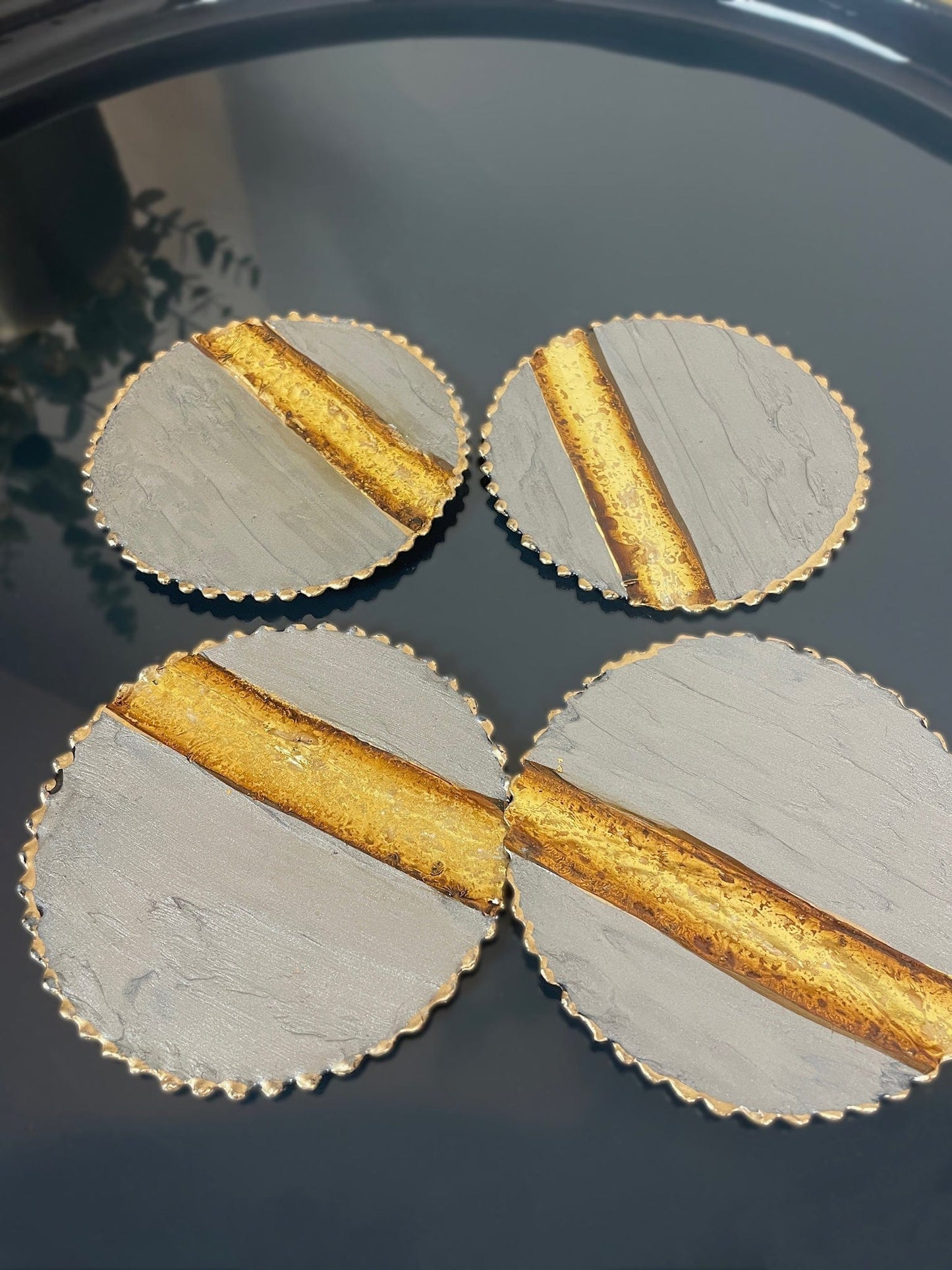 Set Of 4 Enamel Coasters