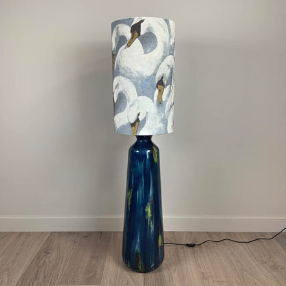 Sky Tikal Floor Lamp with Painterly Swan Shade