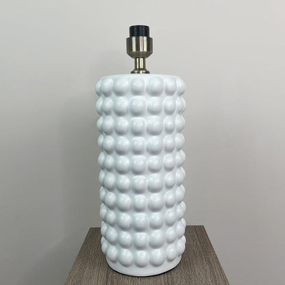 Sohan White Bobble Table Lamp with Mikado Rainbow Lampshade
