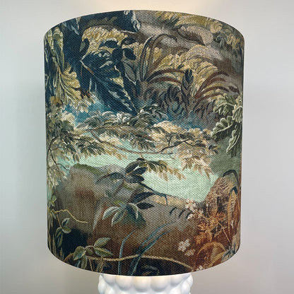 Sohan White Bobble Table Lamp with Elysian Forest Lampshade