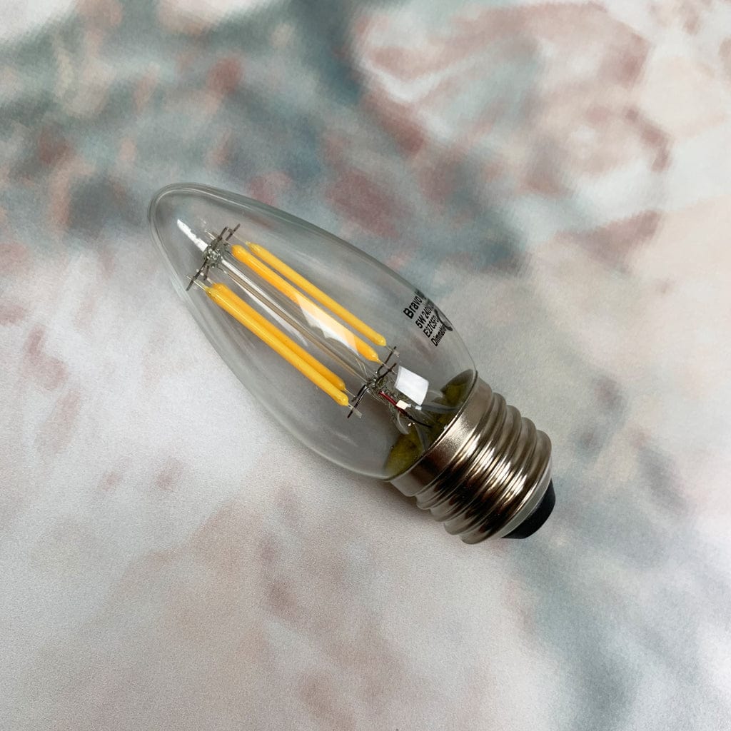 E27 Clear Candle 5W Dimmable LED