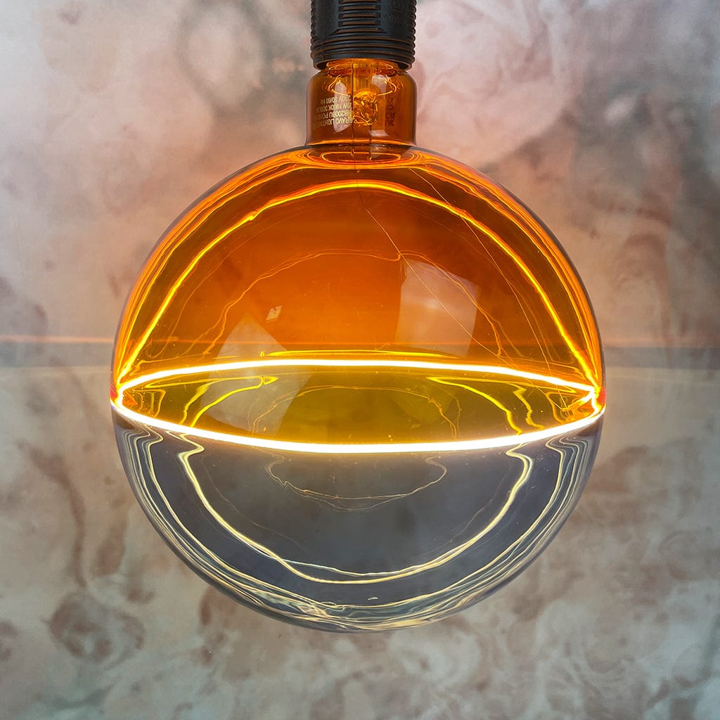 E27 Neptune Amber & Blue 200mm Globe 6W Dimmable LED