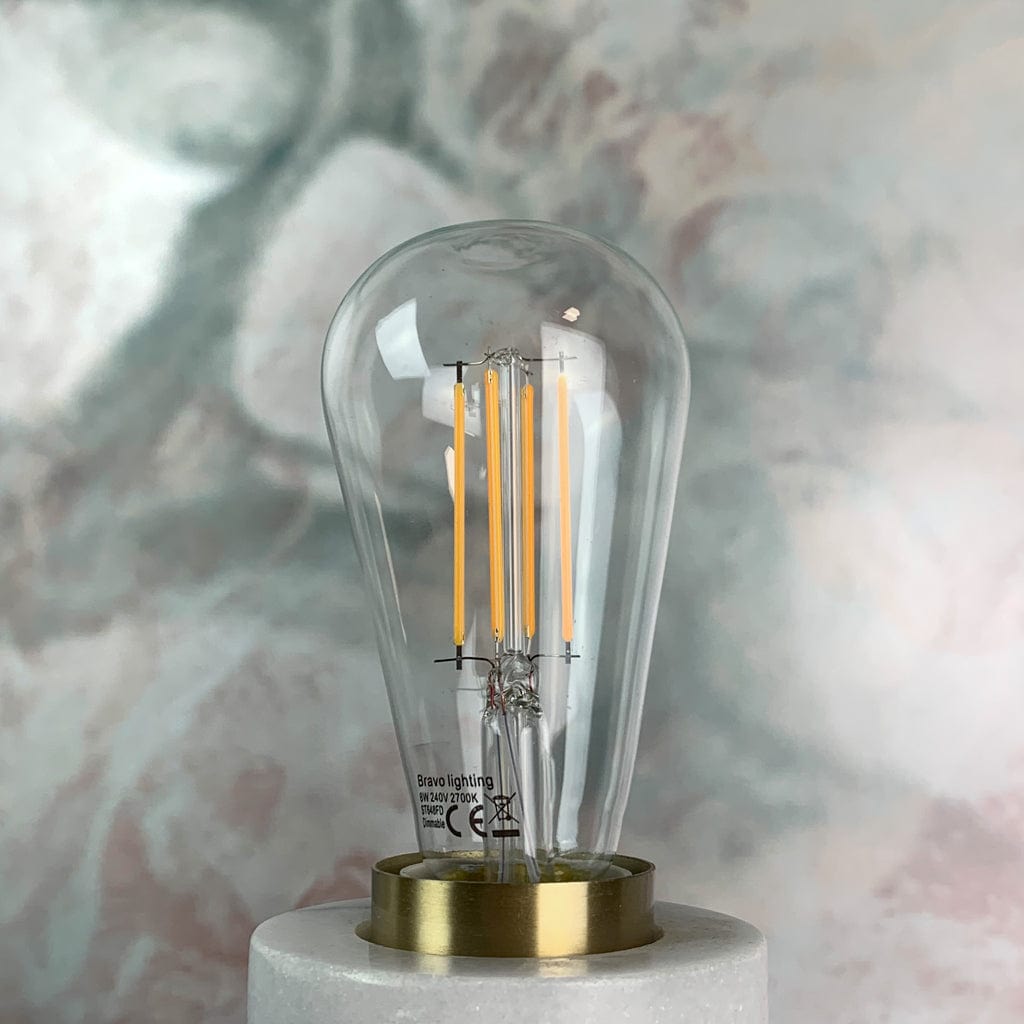 8 x E27 Clear Rustika Dimmable Bundle