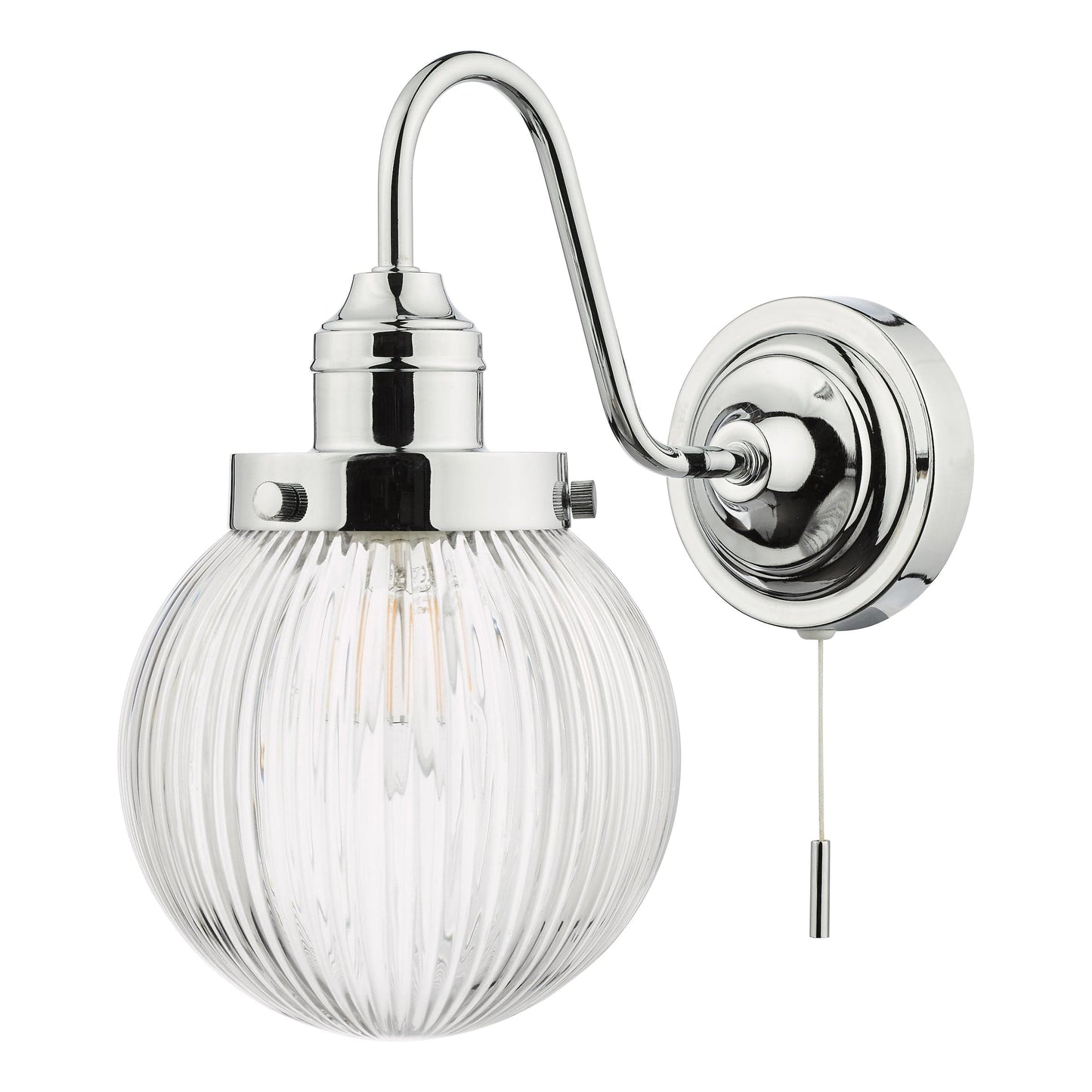 Rama Polished Chrome Bathroom Wall Light