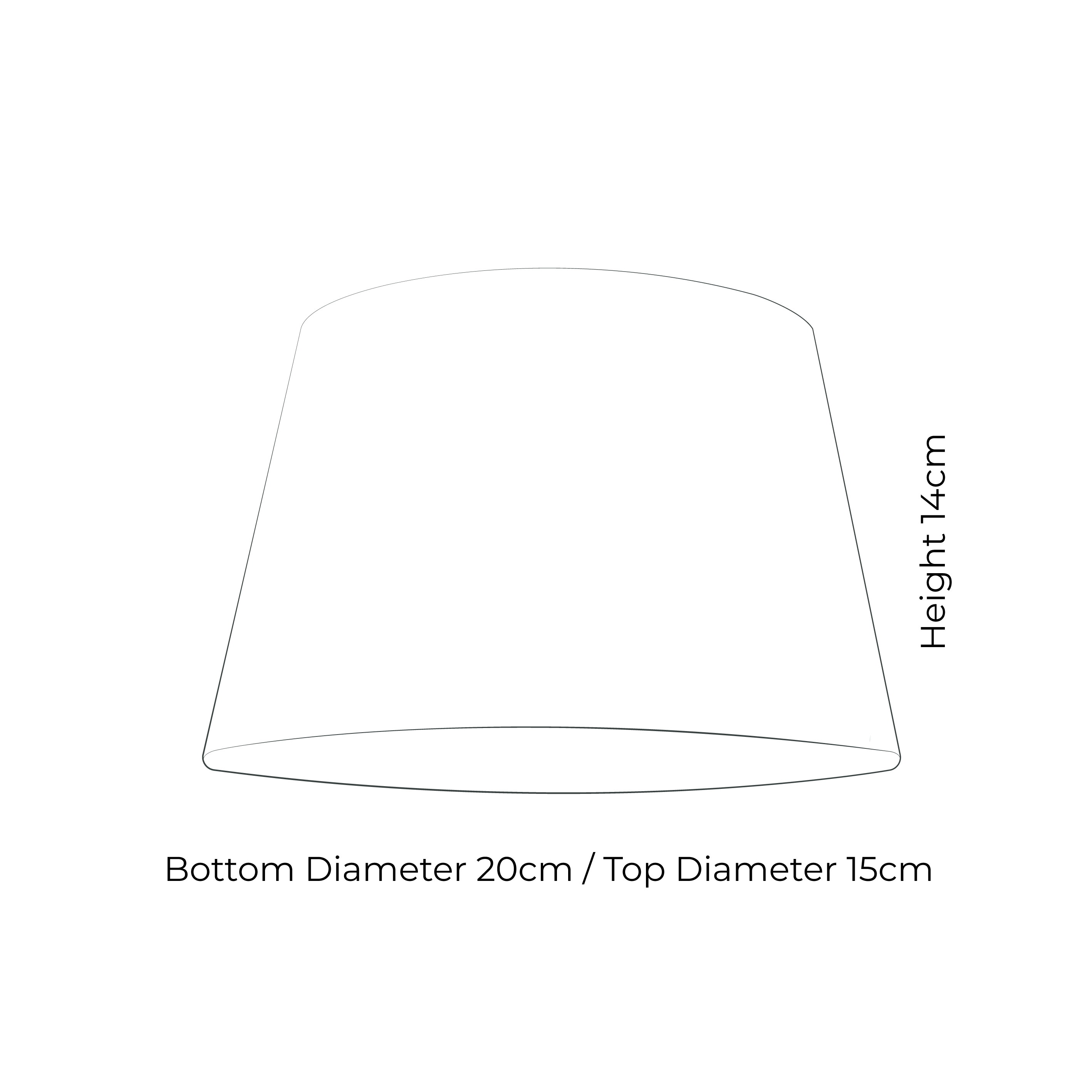Tapered Drum Lampshade 20cm
