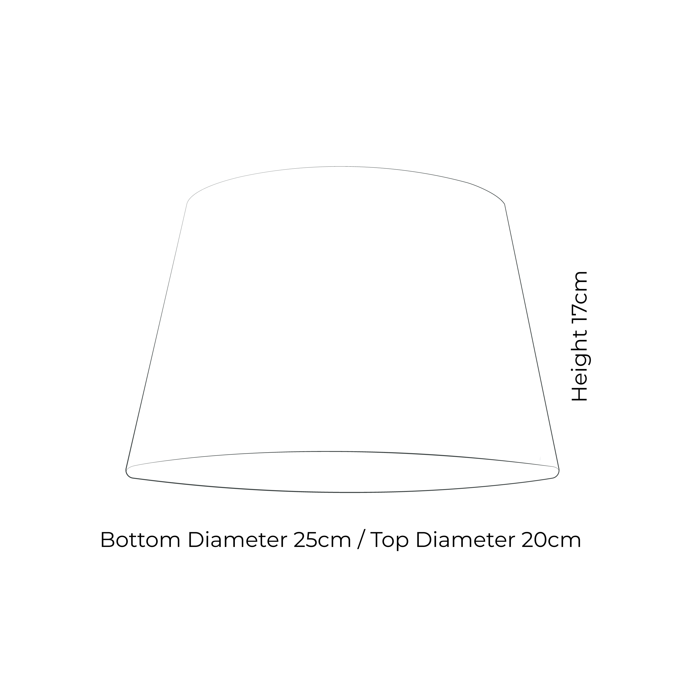 Tapered Drum Lampshade 25cm