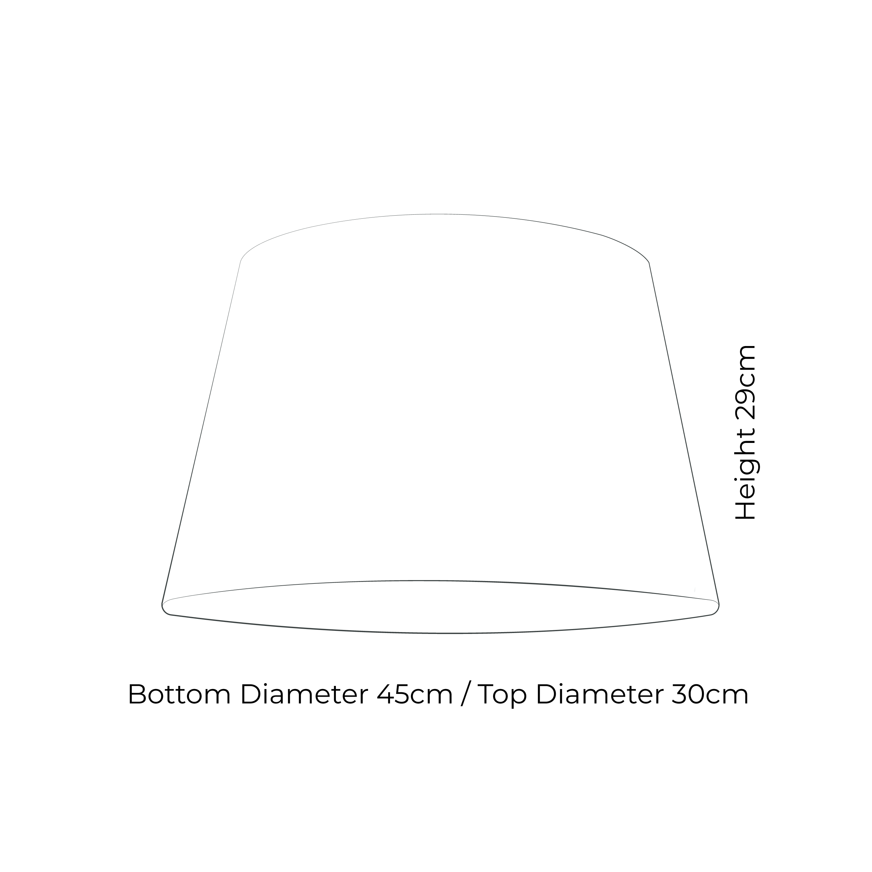 Tapered Drum Lampshade 45cm x 30cm