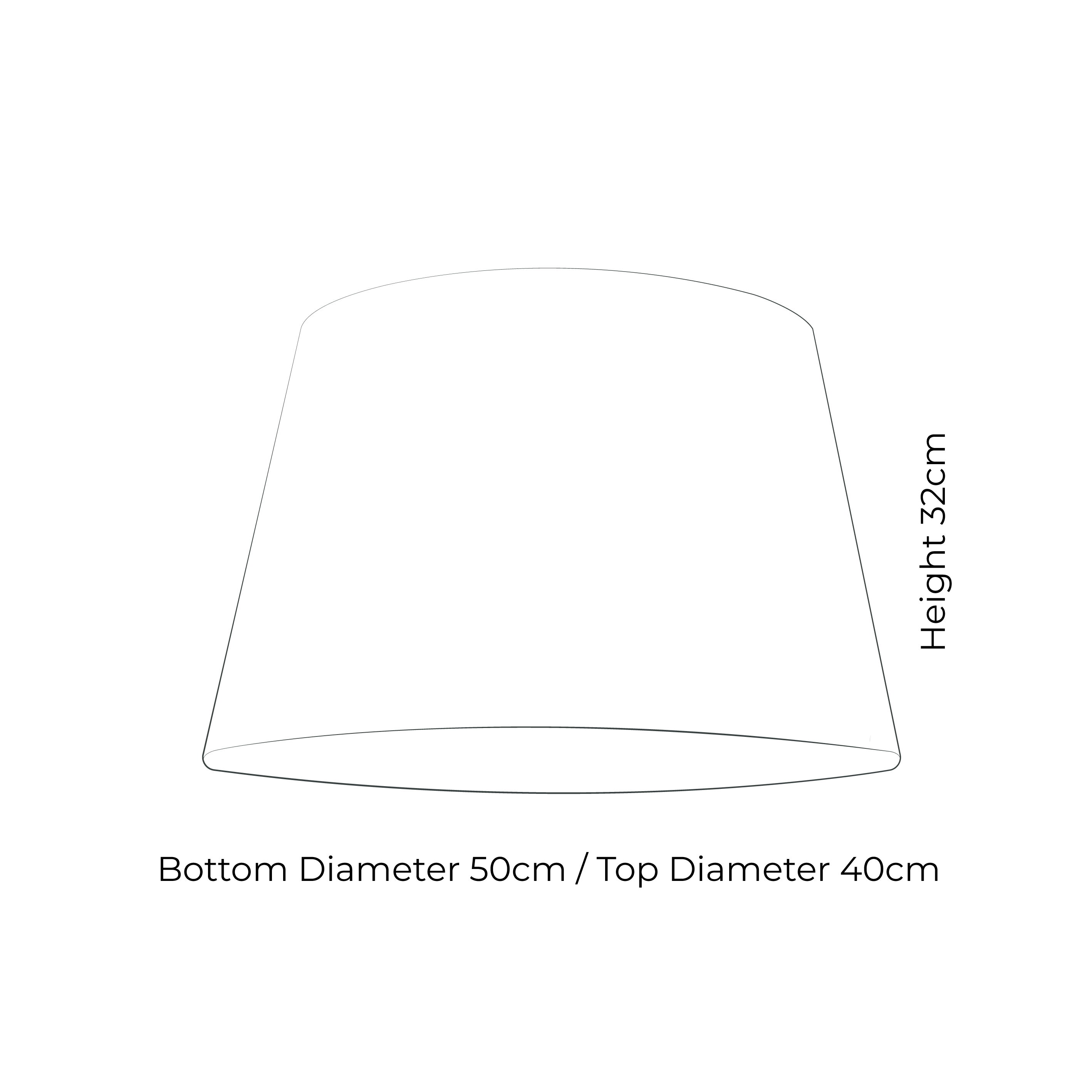 Tapered Drum Pendant Lampshade 50cm