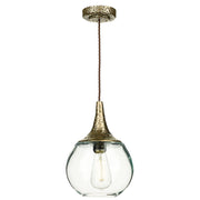 David Hunt Teardrop 1 Light Pendant Bronze with Glass