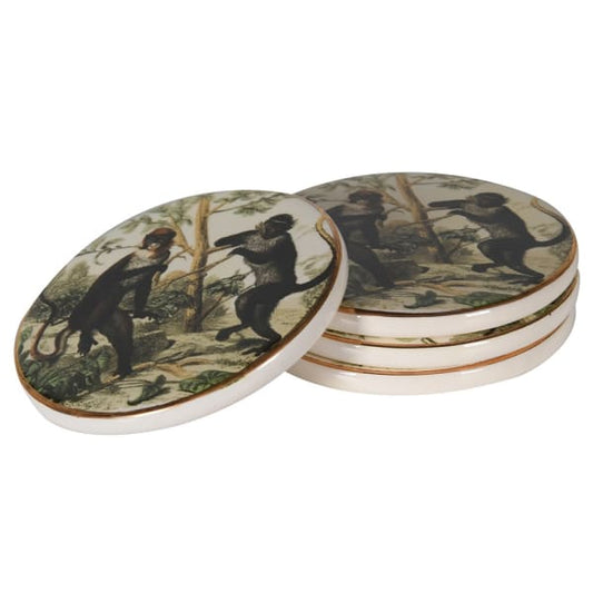 Set Of 4 Monkey Coasters