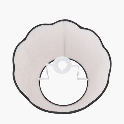 Tabitha Jute Tapered Lampshade with Scallop Edge & Contrast Trim