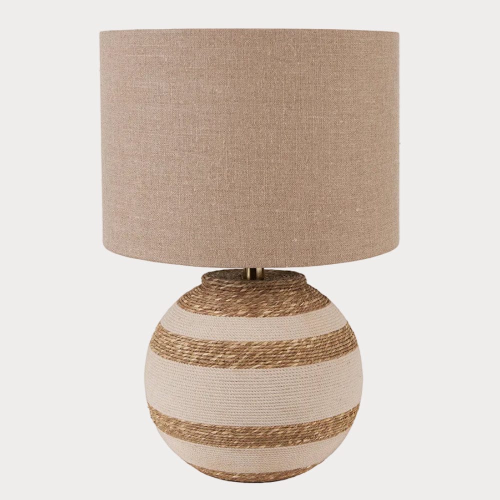 Talalla Cream & Natural Sea Grass Round Table Lamp