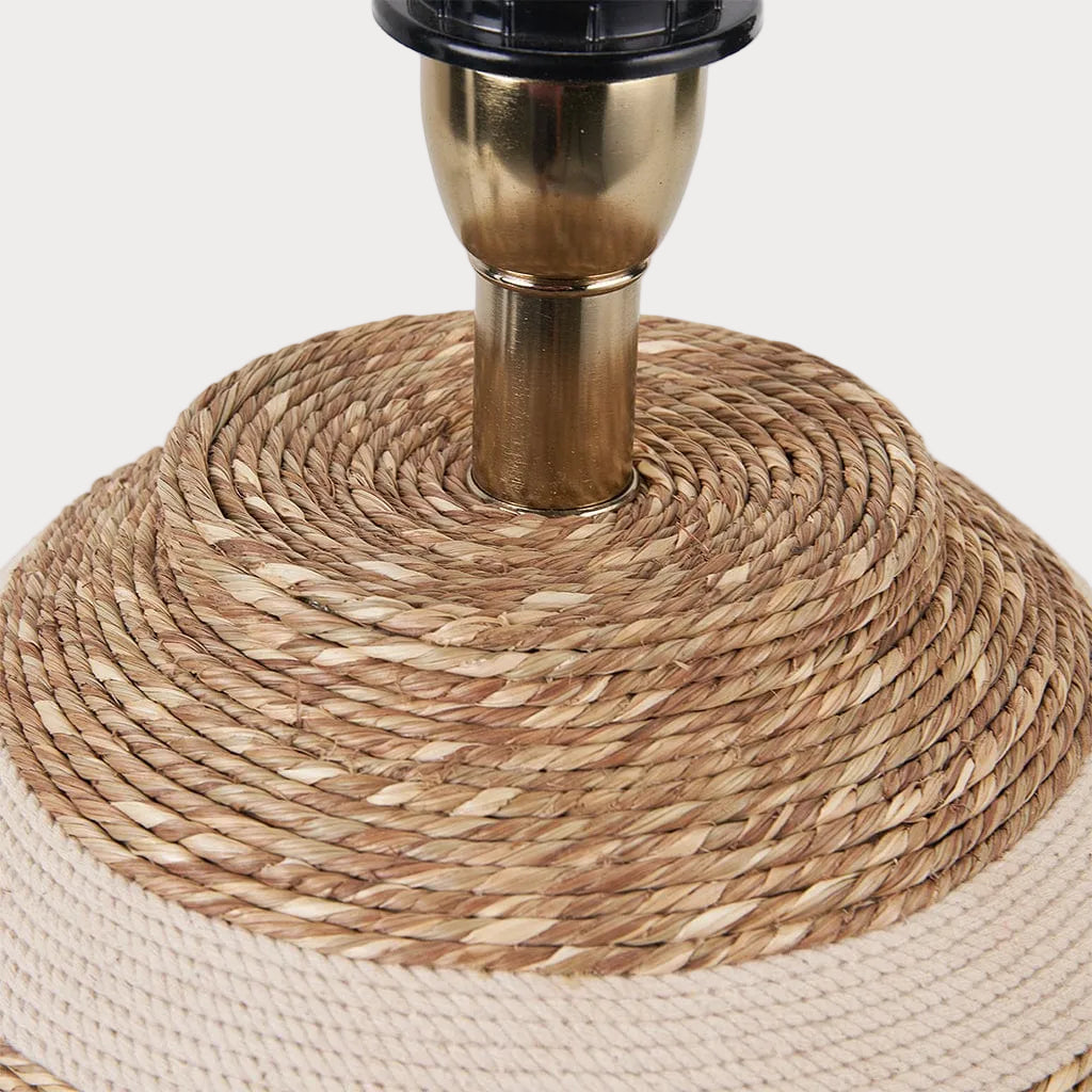 Talalla Cream & Natural Sea Grass Round Table Lamp