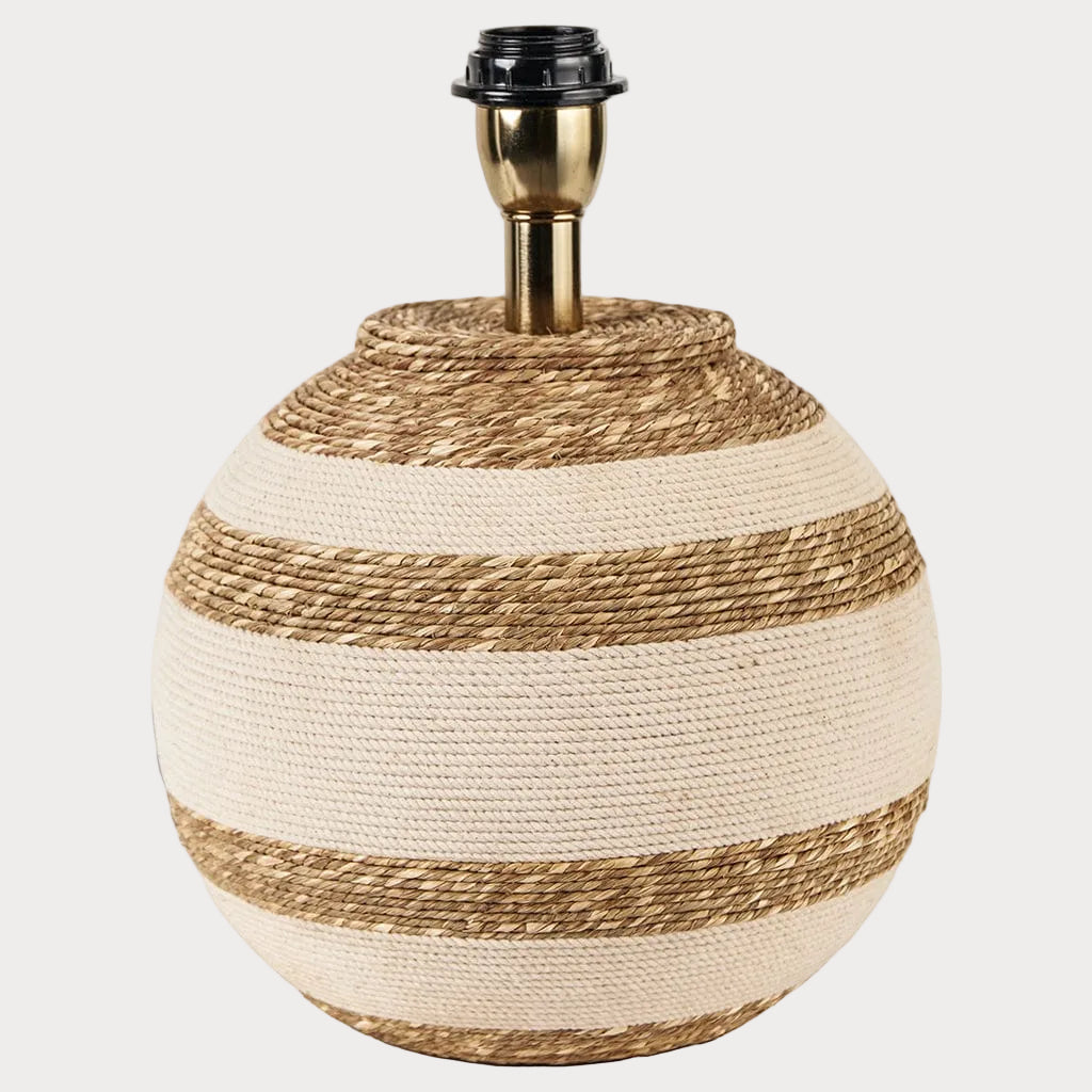 Talalla Cream & Natural Sea Grass Round Table Lamp