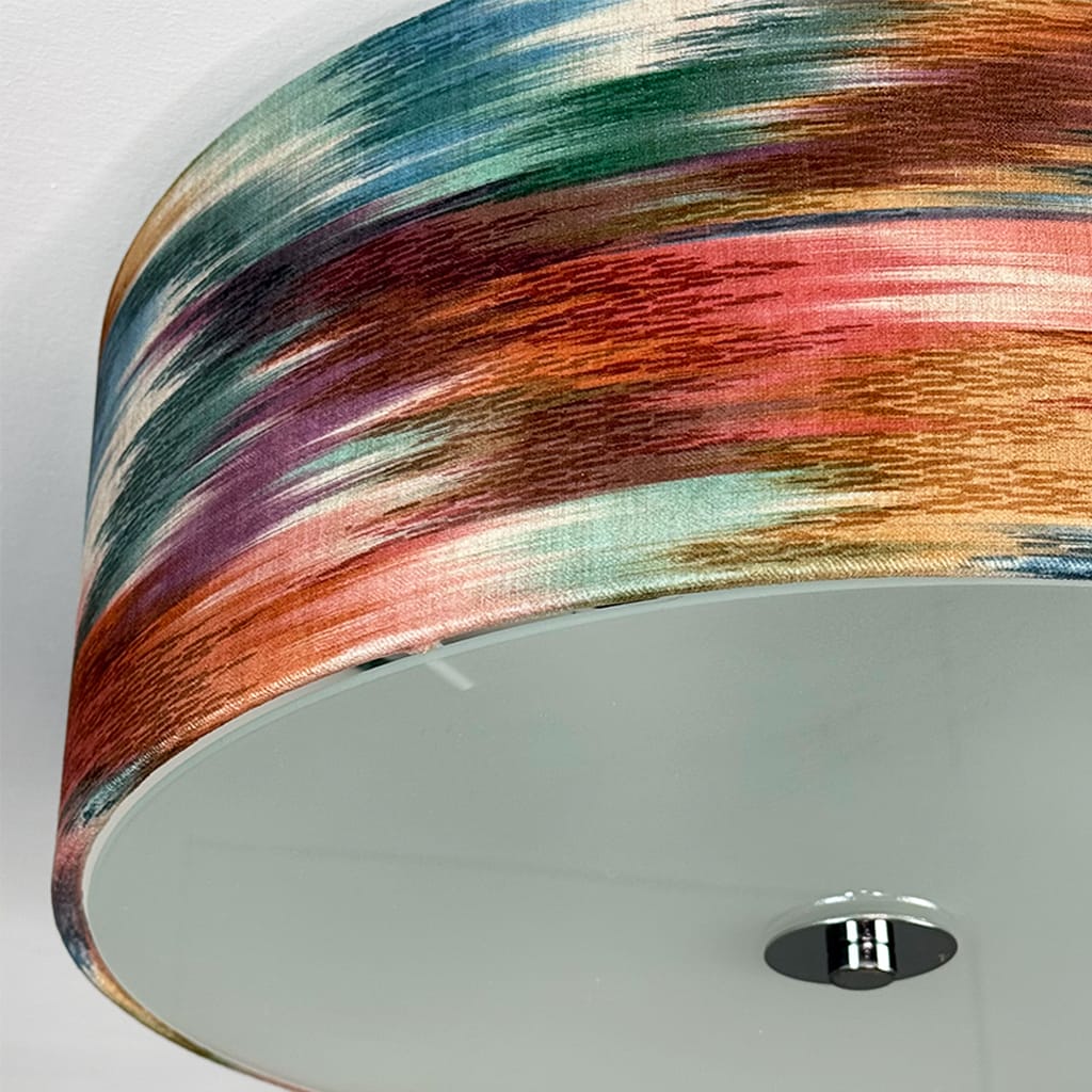 Tela Flush Carnival Velvet Shade & Glass Diffuser