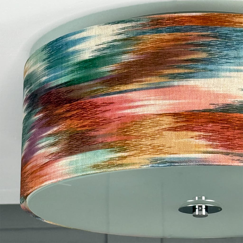 Tela Flush Carnival Velvet Shade & Glass Diffuser