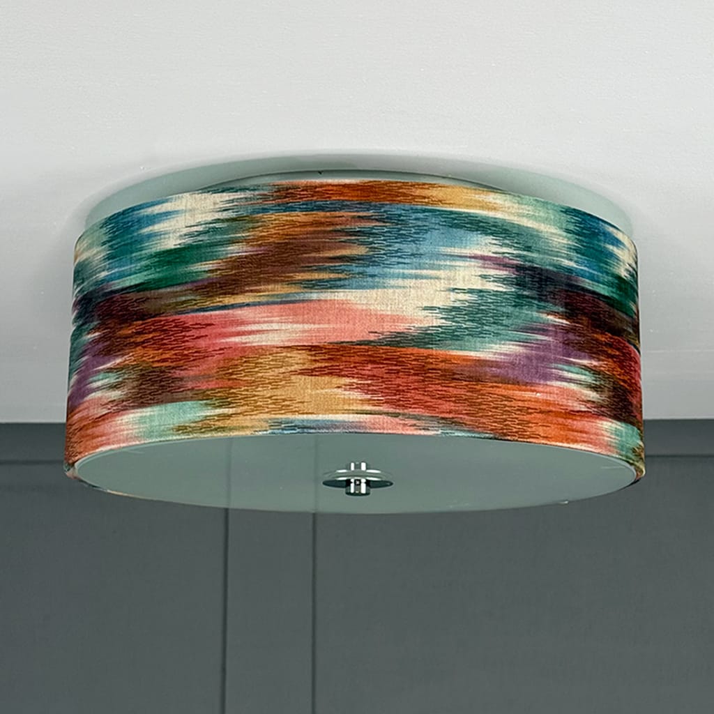 Tela Flush Carnival Velvet Shade & Glass Diffuser