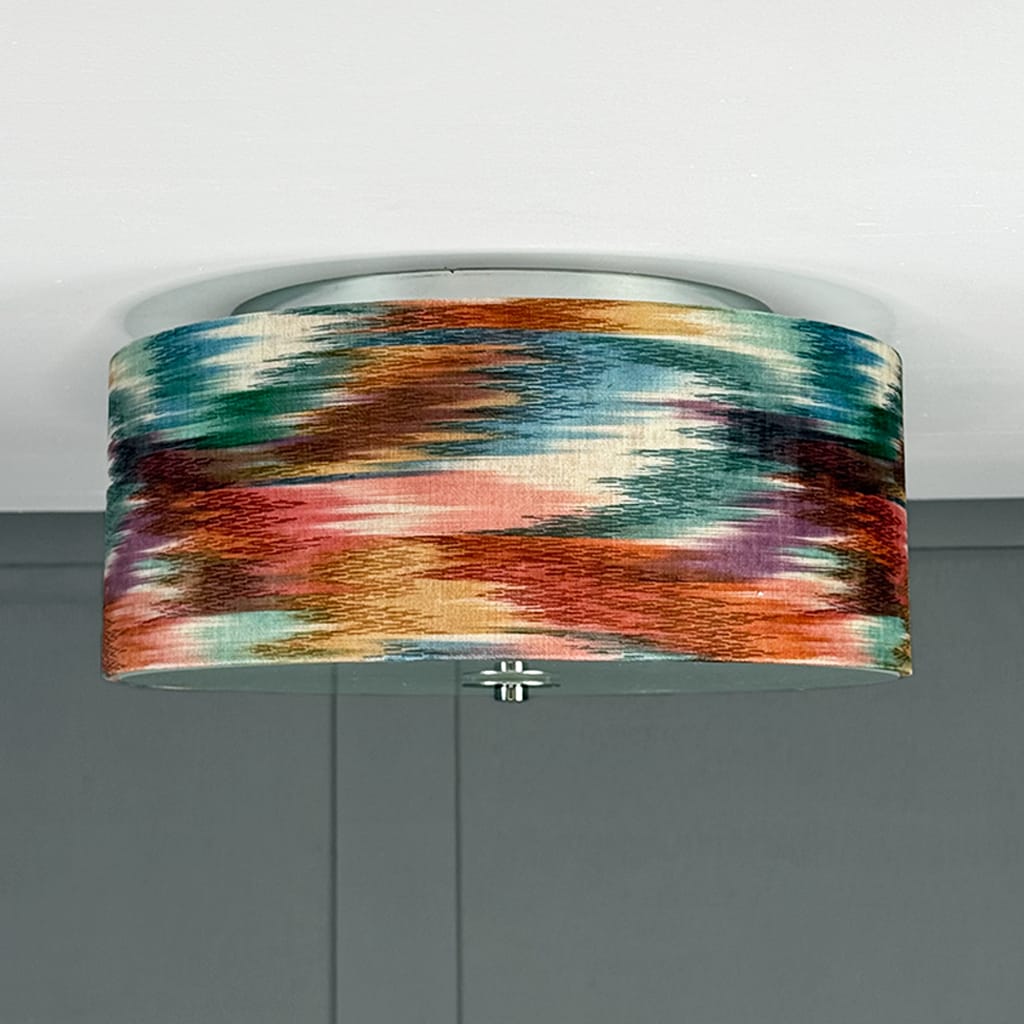 Tela Flush Carnival Velvet Shade & Glass Diffuser