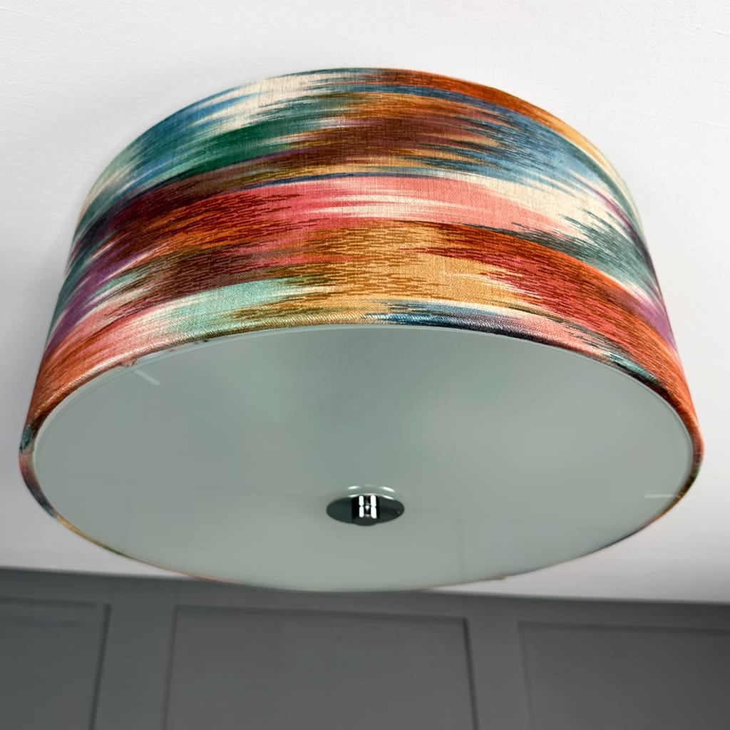 Tela Flush Carnival Velvet Shade & Glass Diffuser