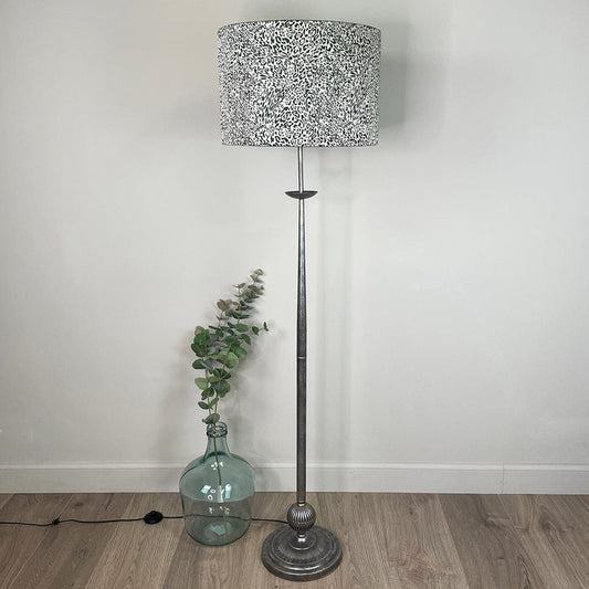 Telford Antique Silver Floor Lamp Base Only