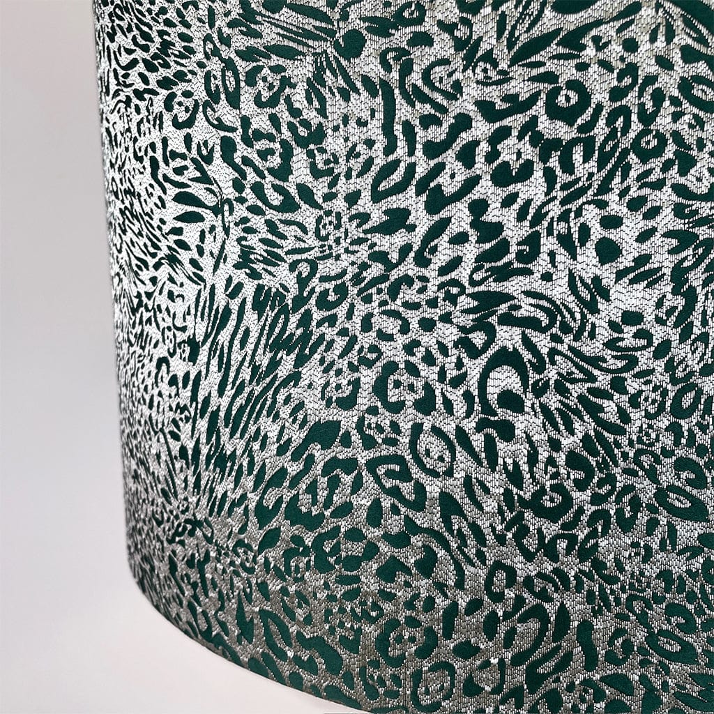 Telford Antique Silver Floor Lamp with Tanzania Fern Lampshade