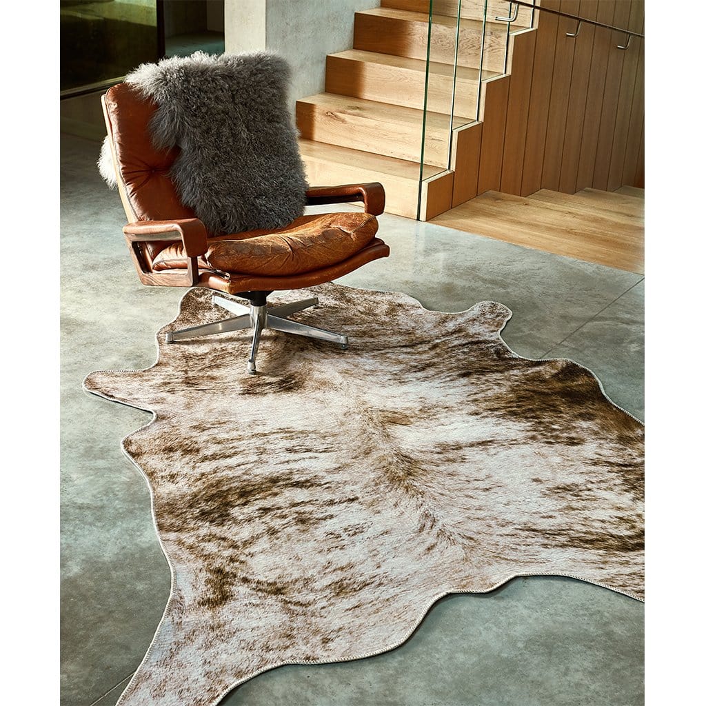 Texas Faux Cowhide Rug Grey